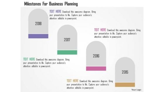 Business Diagram Milestones For Business Planning Presentation Template