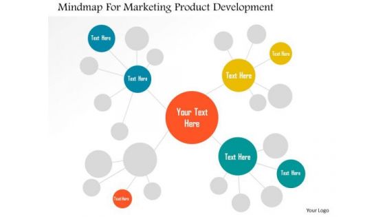 Business Diagram Mindmap For Marketing Product Development Presentation Template