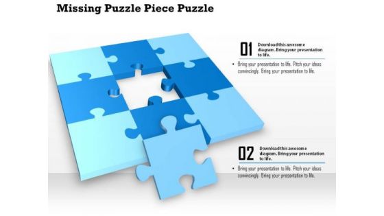 Business Diagram Missing Puzzle Piece Puzzle Presentation Template