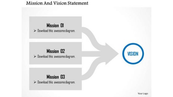 Business Diagram Mission And Vision Statement Presentation Template