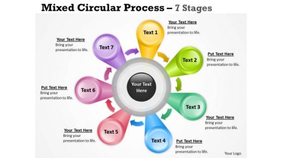 Business Diagram Mixed Circular Process For Sales 7 Stages Consulting Diagram