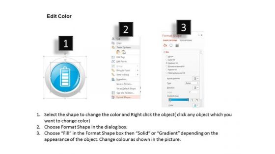 Business Diagram Mobile Icons Showing Battery Status Charging Ppt Slide