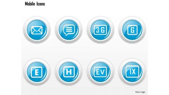 Business Diagram Mobile Icons Wireless Connectivity 3g Ppt Slide