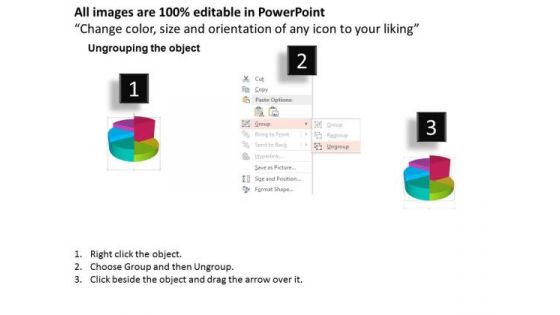 Business Diagram Modern Icons On Pie Chart Presentation Template