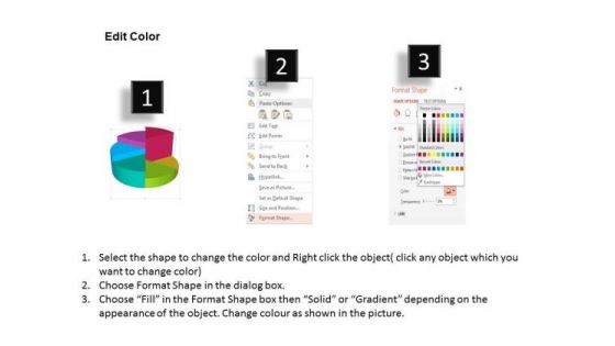 Business Diagram Modern Icons On Pie Chart Presentation Template