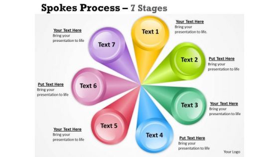 Business Diagram Multicolored Spoke Diagram Business Strategy Diagram