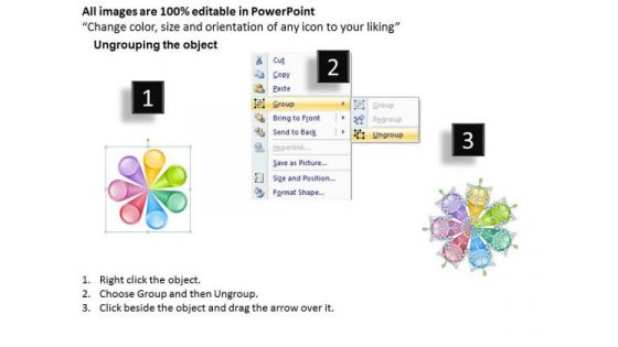 Business Diagram Multicolored Spoke Diagram Business Strategy Diagram