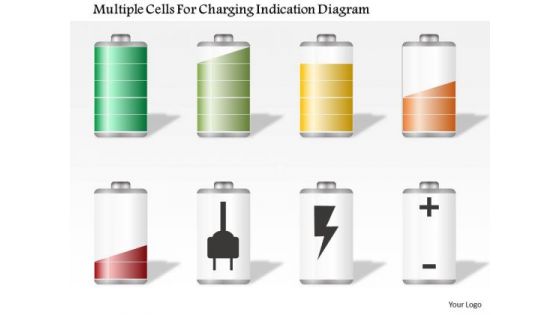 Business Diagram Multiple Cells For Charging Indication Diagram Presentation Template