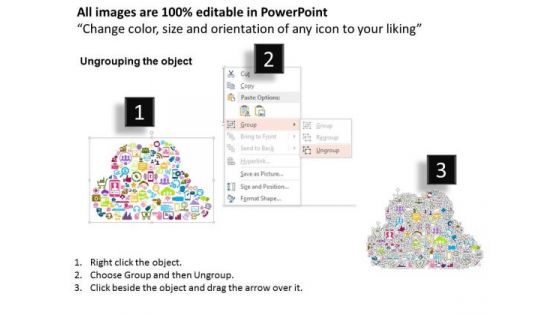 Business Diagram Multiple Icons Of Internet Applications And Things Presentation Template