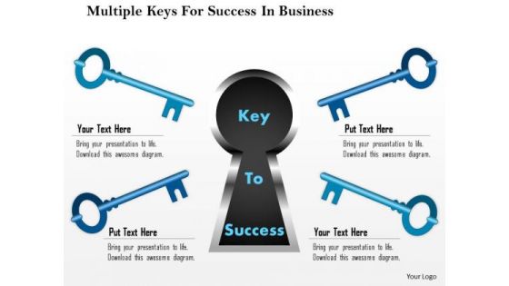 Business Diagram Multiple Keys For Success In Business Presentation Template