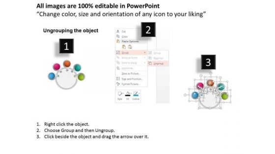 Business Diagram Navigation Icon Around Circle Presentation Template