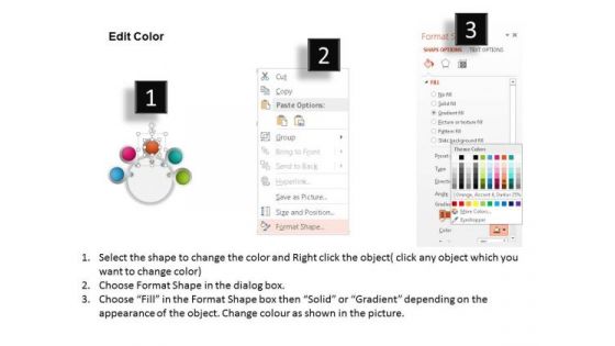 Business Diagram Navigation Icon Around Circle Presentation Template