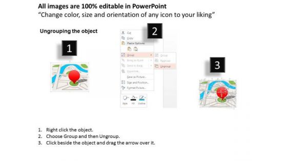 Business Diagram Navigation Icon For Location Presentation Template