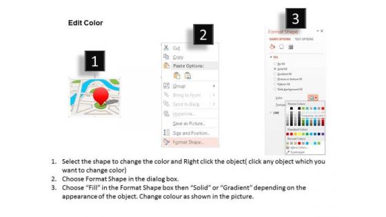 Business Diagram Navigation Icon For Location Presentation Template