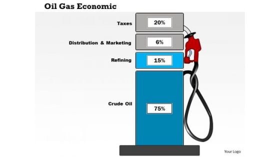 Business Diagram Oil Gas Economic PowerPoint Template