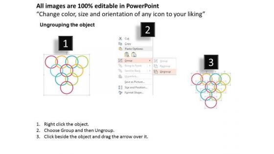 Business Diagram Olympic Rings With Icons Presentation Template