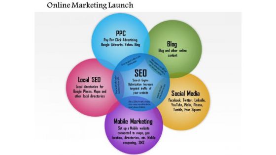 Business Diagram Online Marketing Launch PowerPoint Ppt Presentation