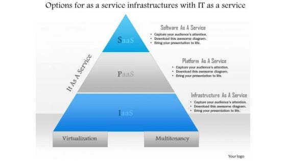 Business Diagram Options For As A Service Infrastructures With It As A Service Ppt Slide