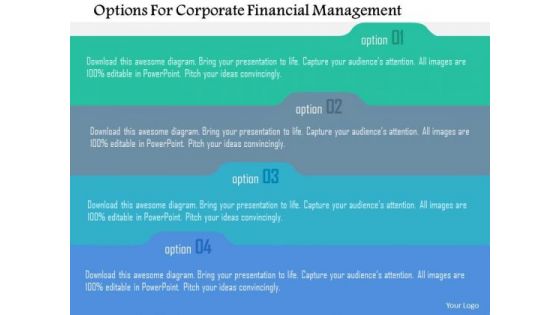 Business Diagram Options For Corporate Financial Management Presentation Template