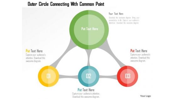 Business Diagram Outer Circle Connecting With Common Point Presentation Template