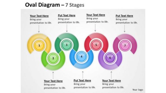 Business Diagram Oval Diagram 7 Stages Sales Diagram