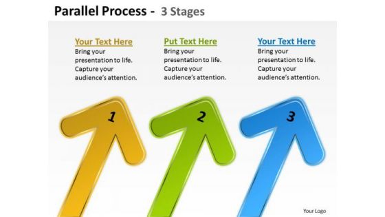 Business Diagram Parallel Process 3 Stages Arrow Consulting Diagram