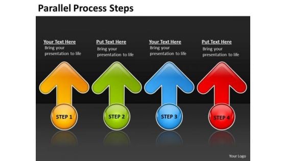 Business Diagram Parallel Process Steps Marketing Diagram