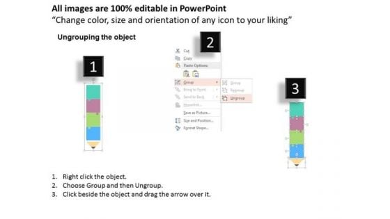 Business Diagram Pencil With Icons For Strategy Presentation Template