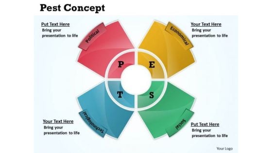 Business Diagram Pest Concept Business Cycle Diagram