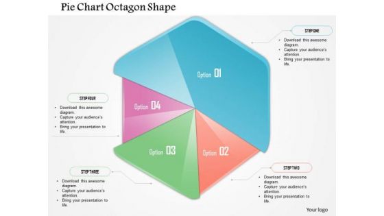 Business Diagram Pie Chart Octagon Shape Presentation Template