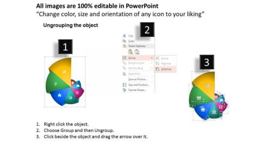 Business Diagram Pie Chart With Icons For Result Analysis Presentation Template