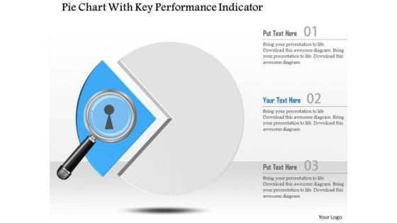 Business Diagram Pie Chart With Key Performance Indicator Presentation Template