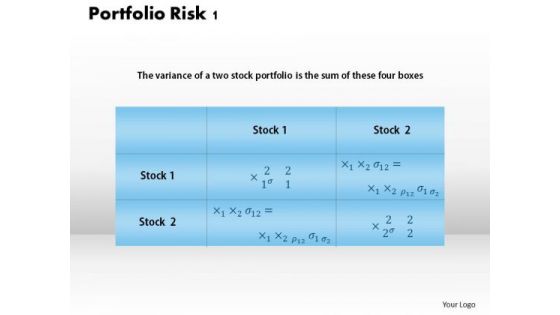 Business Diagram Portfolio Risk 1 PowerPoint Ppt Presentation