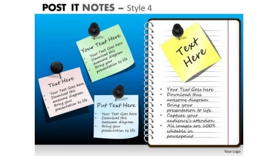 Business Diagram Post It Notes 4 Mba Models And Frameworks