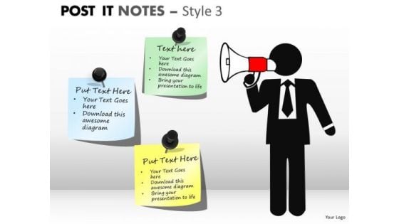 Business Diagram Post It Notes 4 Stages Mba Models And Frameworks