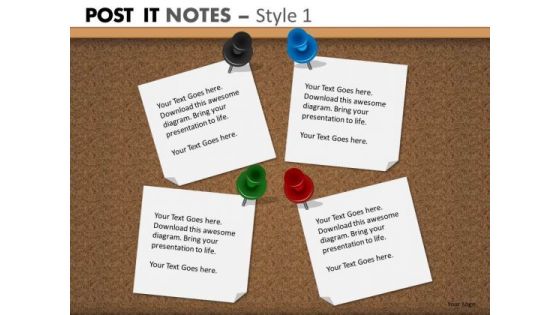 Business Diagram Post It Notes Style Mba Models And Frameworks