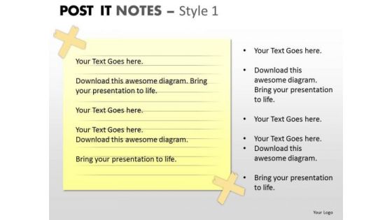 Business Diagram Post It Notes Style Strategic Management Business Diagram Post It Notes Style Strategic Management