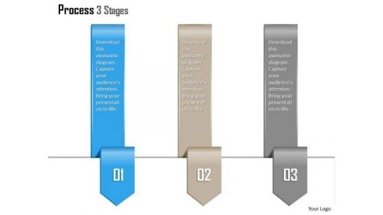 Business Diagram Process 3 Stages Agenda Diagram Presentation Template