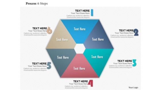 Business Diagram Process 6 Steps Info Graphic Diagram Presentation Template