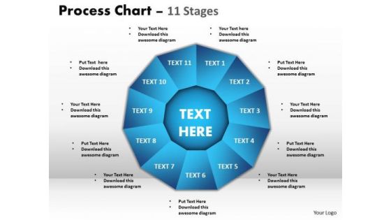 Business Diagram Process Chart 11 Stages Marketing Diagram