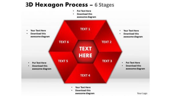 Business Diagram Process Chart 6 Stages Sales Diagram