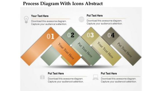 Business Diagram Process Diagram With Icons Abstract Presentation Template