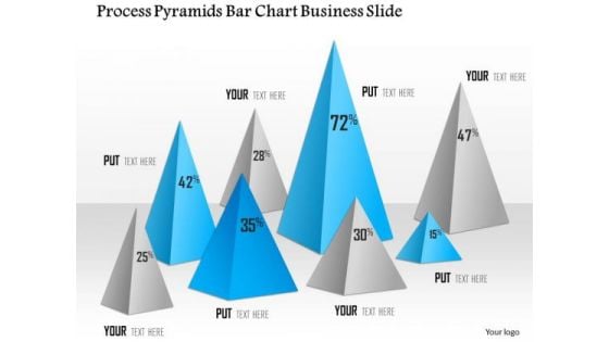 Business Diagram Process Pyramids Bar Chart Business Slide Presentation Template