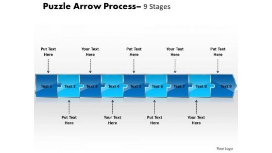 Business Diagram Puzzle 9 Stages Business Cycle Diagram