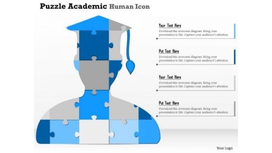 Business Diagram Puzzle Academic Human Icon Presentation Template