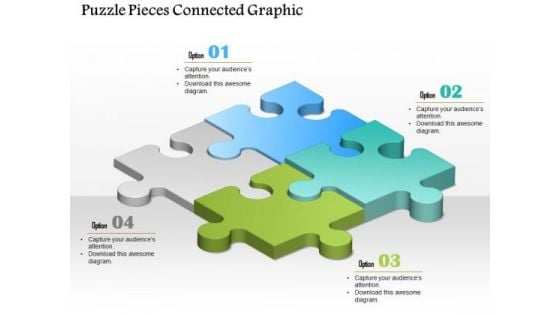 Business Diagram Puzzle Pieces Connected Graphic Presentation Template