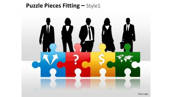 Business Diagram Puzzle Pieces Fitting Style 1 Consulting Diagram