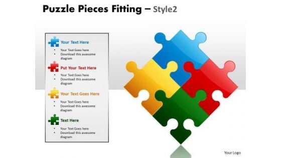 Business Diagram Puzzle Pieces Fitting Style 2 Marketing Diagram