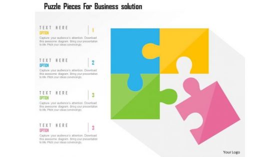 Business Diagram Puzzle Pieces For Business Solution Presentation Template