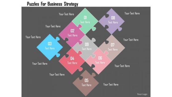 Business Diagram Puzzles For Business Strategy Presentation Template